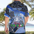 Merry Christmas AFL Kangaroos Hawaiian Shirt Aboriginal Santa Football Mascot
