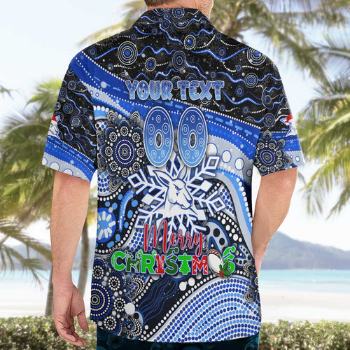 Merry Christmas AFL Kangaroos Hawaiian Shirt Aboriginal Santa Football Mascot