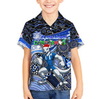 Merry Christmas AFL Kangaroos Hawaiian Shirt Aboriginal Santa Football Mascot