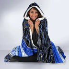 Merry Christmas AFL Kangaroos Hooded Blanket Aboriginal Santa Football Mascot