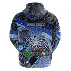 Merry Christmas AFL Kangaroos Hoodie Aboriginal Santa Football Mascot