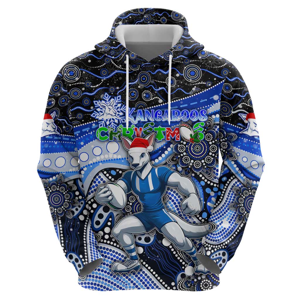 Merry Christmas AFL Kangaroos Hoodie Aboriginal Santa Football Mascot