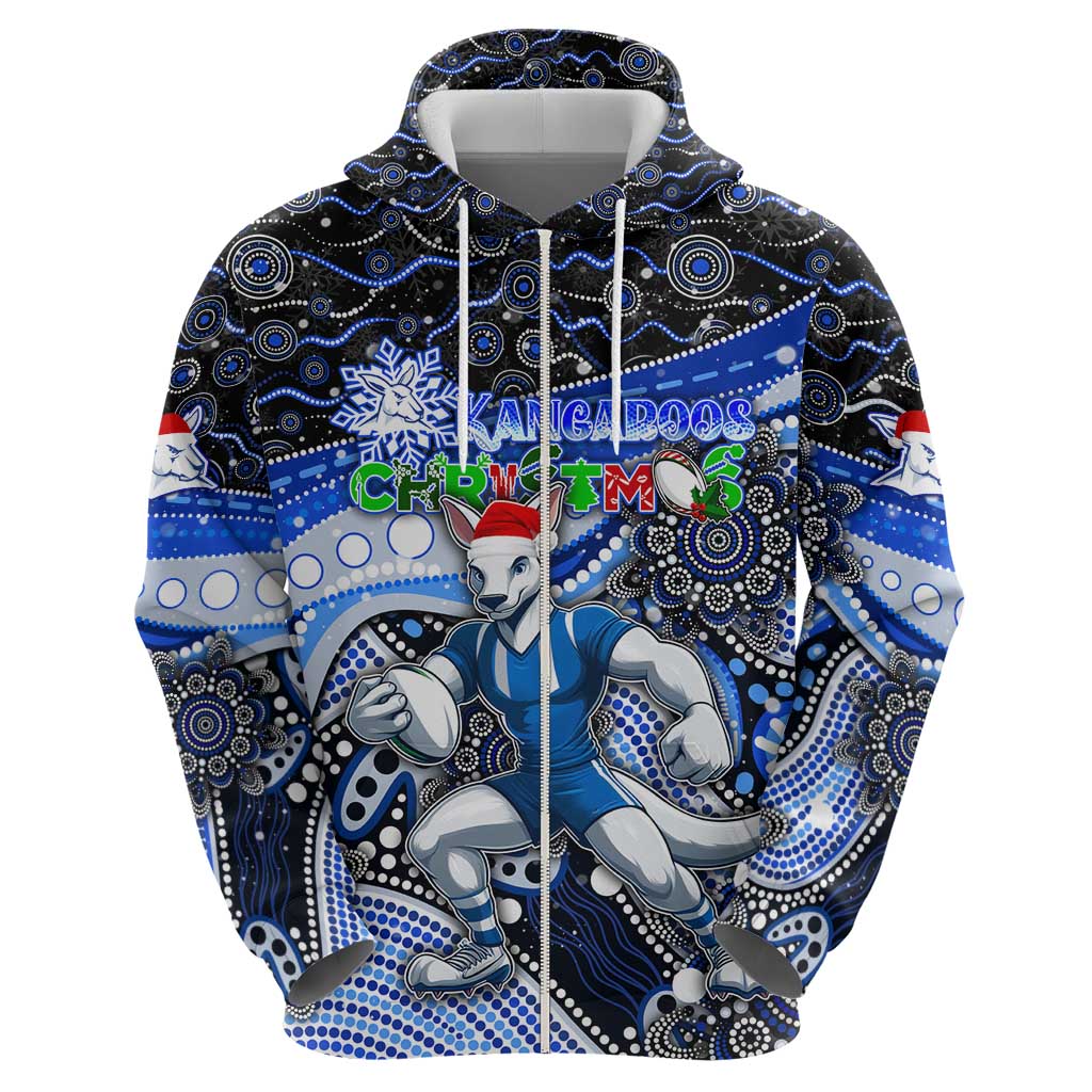 Merry Christmas AFL Kangaroos Hoodie Aboriginal Santa Football Mascot