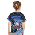 Merry Christmas AFL Kangaroos Kid T Shirt Aboriginal Santa Football Mascot