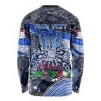 Merry Christmas AFL Kangaroos Long Sleeve Shirt Aboriginal Santa Football Mascot
