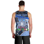 Merry Christmas AFL Kangaroos Men Tank Top Aboriginal Santa Football Mascot