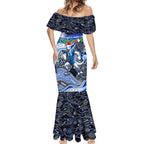 Merry Christmas AFL Kangaroos Mermaid Dress Aboriginal Santa Football Mascot