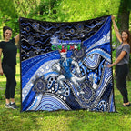 Merry Christmas AFL Kangaroos Quilt Aboriginal Santa Football Mascot