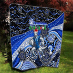 Merry Christmas AFL Kangaroos Quilt Aboriginal Santa Football Mascot