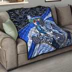 Merry Christmas AFL Kangaroos Quilt Aboriginal Santa Football Mascot