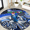 Merry Christmas AFL Kangaroos Round Carpet Aboriginal Santa Football Mascot