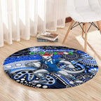 Merry Christmas AFL Kangaroos Round Carpet Aboriginal Santa Football Mascot