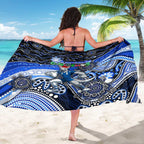 Merry Christmas AFL Kangaroos Sarong Aboriginal Santa Football Mascot