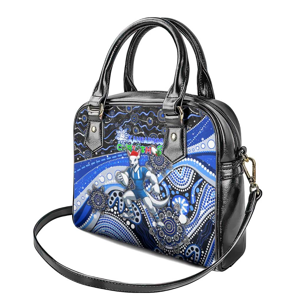 Merry Christmas AFL Kangaroos Shoulder Handbag Aboriginal Santa Football Mascot