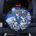 Merry Christmas AFL Kangaroos Spare Tire Cover Aboriginal Santa Football Mascot