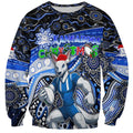 Merry Christmas AFL Kangaroos Sweatshirt Aboriginal Santa Football Mascot