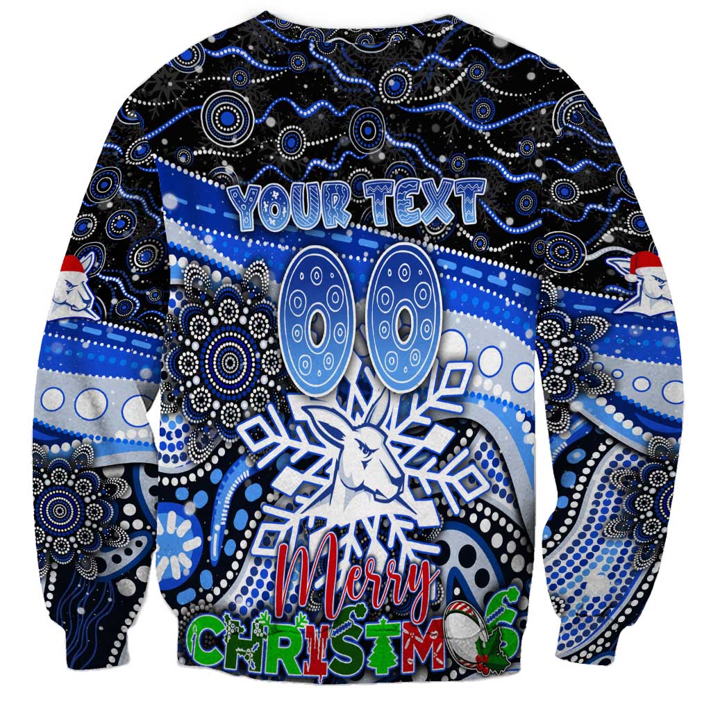 Merry Christmas AFL Kangaroos Sweatshirt Aboriginal Santa Football Mascot