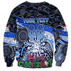 Merry Christmas AFL Kangaroos Sweatshirt Aboriginal Santa Football Mascot