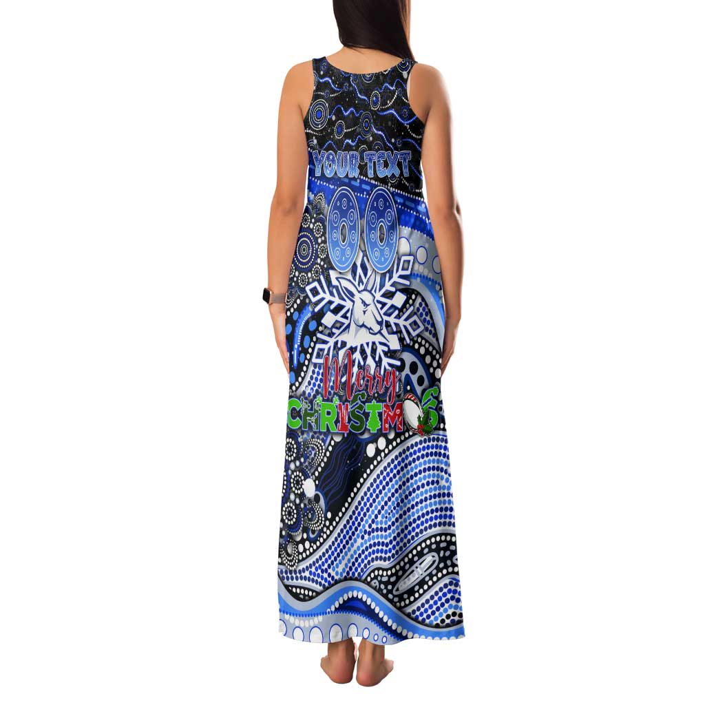 Merry Christmas AFL Kangaroos Tank Maxi Dress Aboriginal Santa Football Mascot