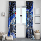 Merry Christmas AFL Kangaroos Window Curtain Aboriginal Santa Football Mascot