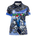 Merry Christmas AFL Kangaroos Women Polo Shirt Aboriginal Santa Football Mascot