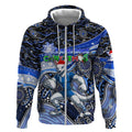Merry Christmas AFL Kangaroos Zip Hoodie Aboriginal Santa Football Mascot