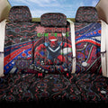 Merry Christmas AFL Demons Back Car Seat Cover Aboriginal Santa Football Mascot