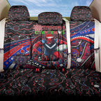Merry Christmas AFL Demons Back Car Seat Cover Aboriginal Santa Football Mascot