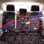 Merry Christmas AFL Demons Back Car Seat Cover Aboriginal Santa Football Mascot