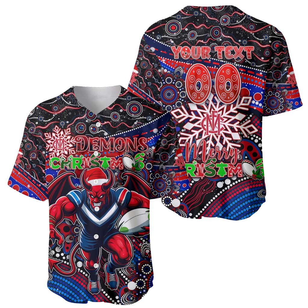 Merry Christmas AFL Demons Baseball Jersey Aboriginal Santa Football Mascot