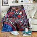 Merry Christmas AFL Demons Blanket Aboriginal Santa Football Mascot