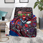 Merry Christmas AFL Demons Blanket Aboriginal Santa Football Mascot