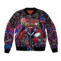 Merry Christmas AFL Demons Bomber Jacket Aboriginal Santa Football Mascot