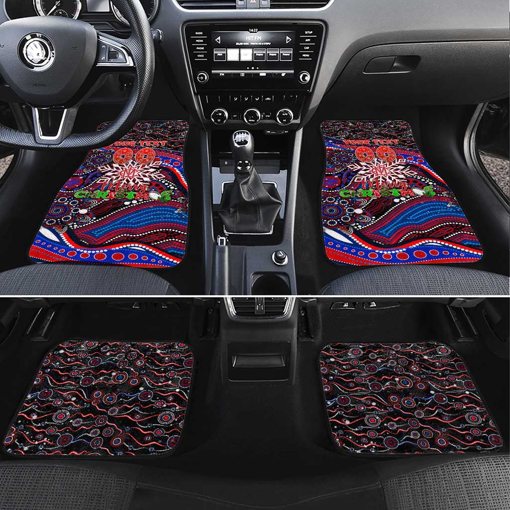 Merry Christmas AFL Demons Car Mats Aboriginal Santa Football Mascot