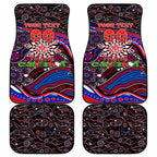 Merry Christmas AFL Demons Car Mats Aboriginal Santa Football Mascot