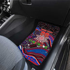 Merry Christmas AFL Demons Car Mats Aboriginal Santa Football Mascot