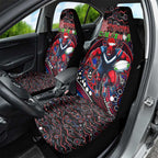 Merry Christmas AFL Demons Car Seat Cover Aboriginal Santa Football Mascot