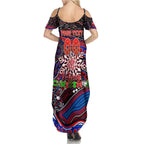 Merry Christmas AFL Demons Family Matching Summer Maxi Dress and Hawaiian Shirt Aboriginal Santa Football Mascot