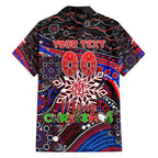 Merry Christmas AFL Demons Family Matching Tank Maxi Dress and Hawaiian Shirt Aboriginal Santa Football Mascot