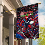 Merry Christmas AFL Demons Garden Flag Aboriginal Santa Football Mascot