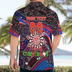 Merry Christmas AFL Demons Hawaiian Shirt Aboriginal Santa Football Mascot