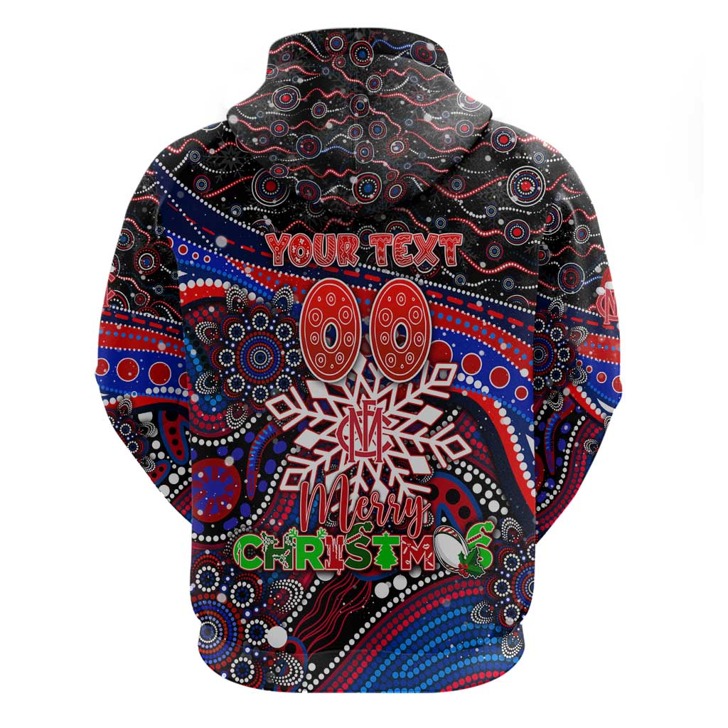 Merry Christmas AFL Demons Hoodie Aboriginal Santa Football Mascot