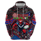Merry Christmas AFL Demons Hoodie Aboriginal Santa Football Mascot
