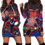 Merry Christmas AFL Demons Hoodie Dress Aboriginal Santa Football Mascot