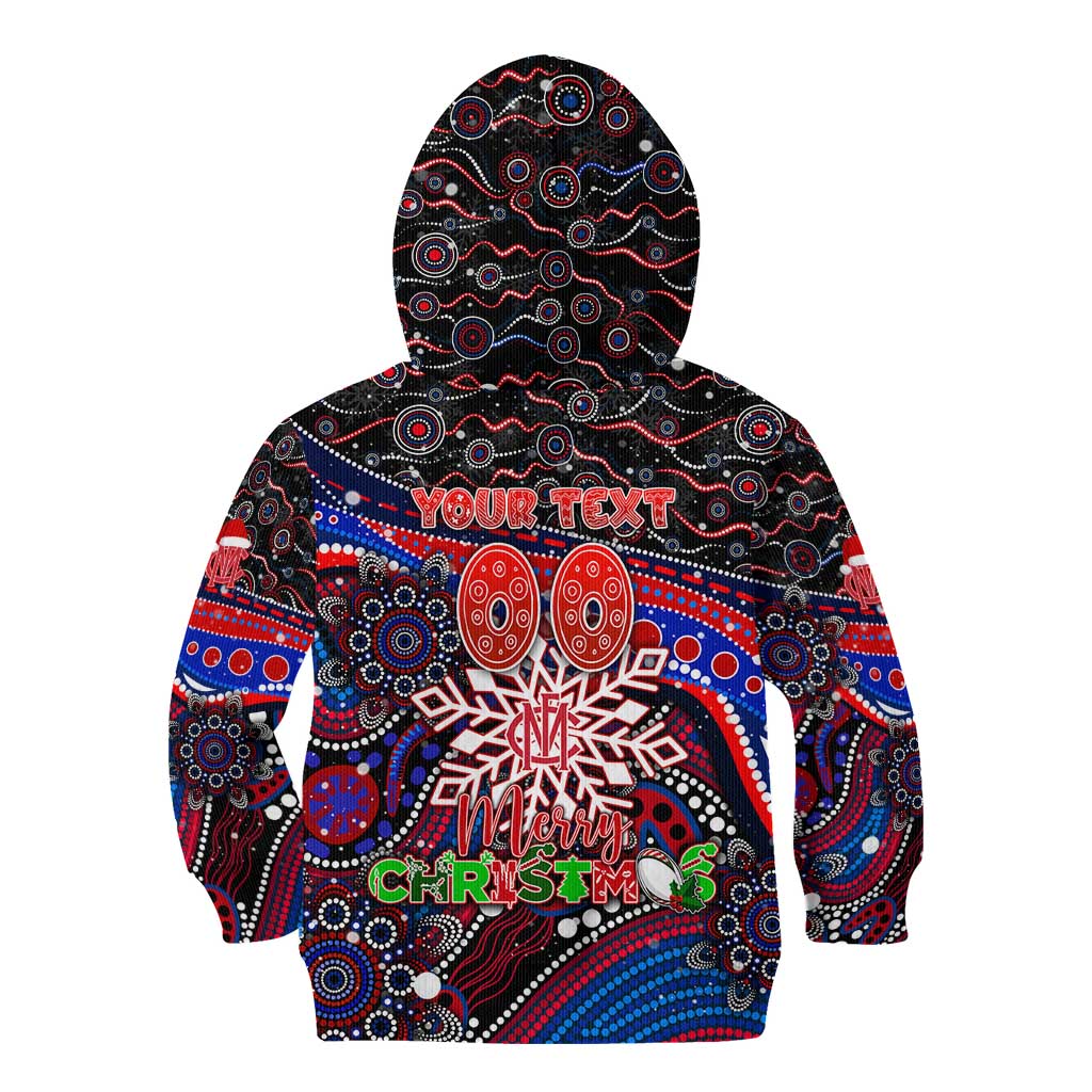 Merry Christmas AFL Demons Kid Hoodie Aboriginal Santa Football Mascot