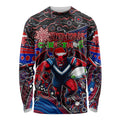 Merry Christmas AFL Demons Long Sleeve Shirt Aboriginal Santa Football Mascot