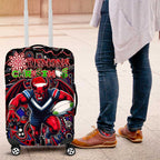 Merry Christmas AFL Demons Luggage Cover Aboriginal Santa Football Mascot