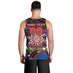 Merry Christmas AFL Demons Men Tank Top Aboriginal Santa Football Mascot