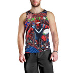 Merry Christmas AFL Demons Men Tank Top Aboriginal Santa Football Mascot