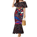 Merry Christmas AFL Demons Mermaid Dress Aboriginal Santa Football Mascot